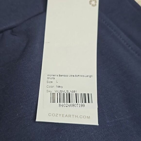 930 NWT Women's Brushed Bamboo Mid-Length Shorts Sz Large 6" Length - Picture 4 of 7